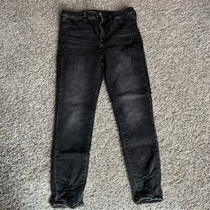 American Eagle Distressed Black Skinny Jeans